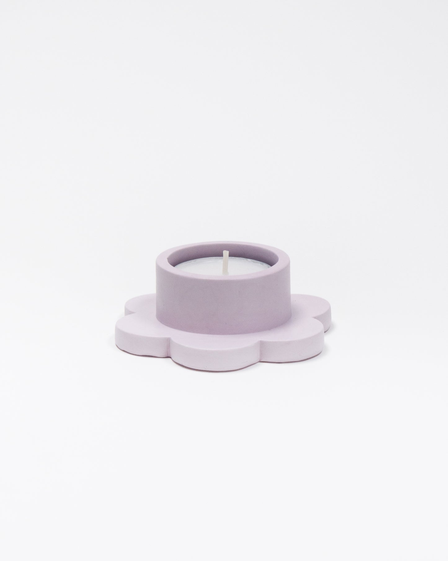 Bougeoir plat en forme de fleur
