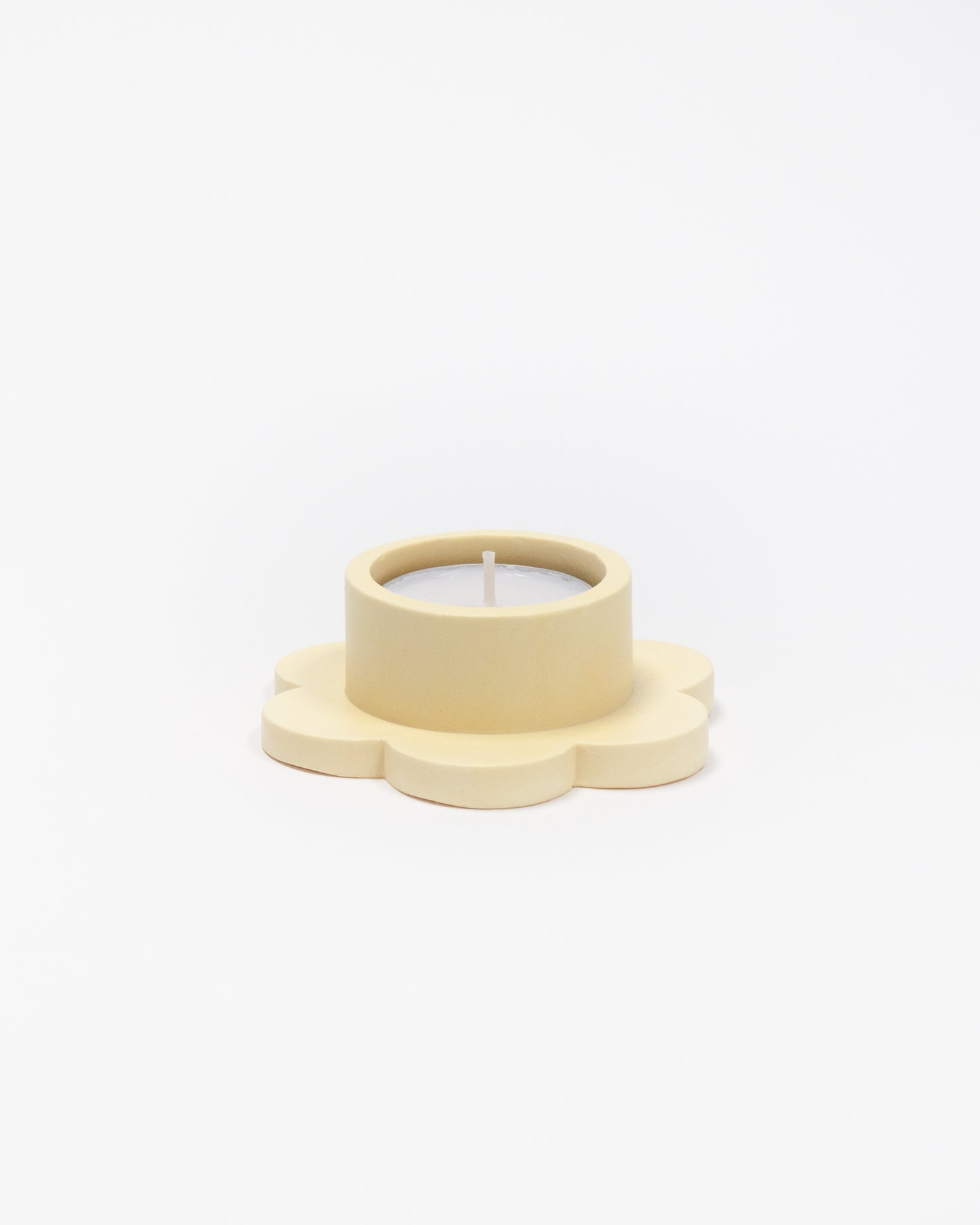 Bougeoir plat en forme de fleur