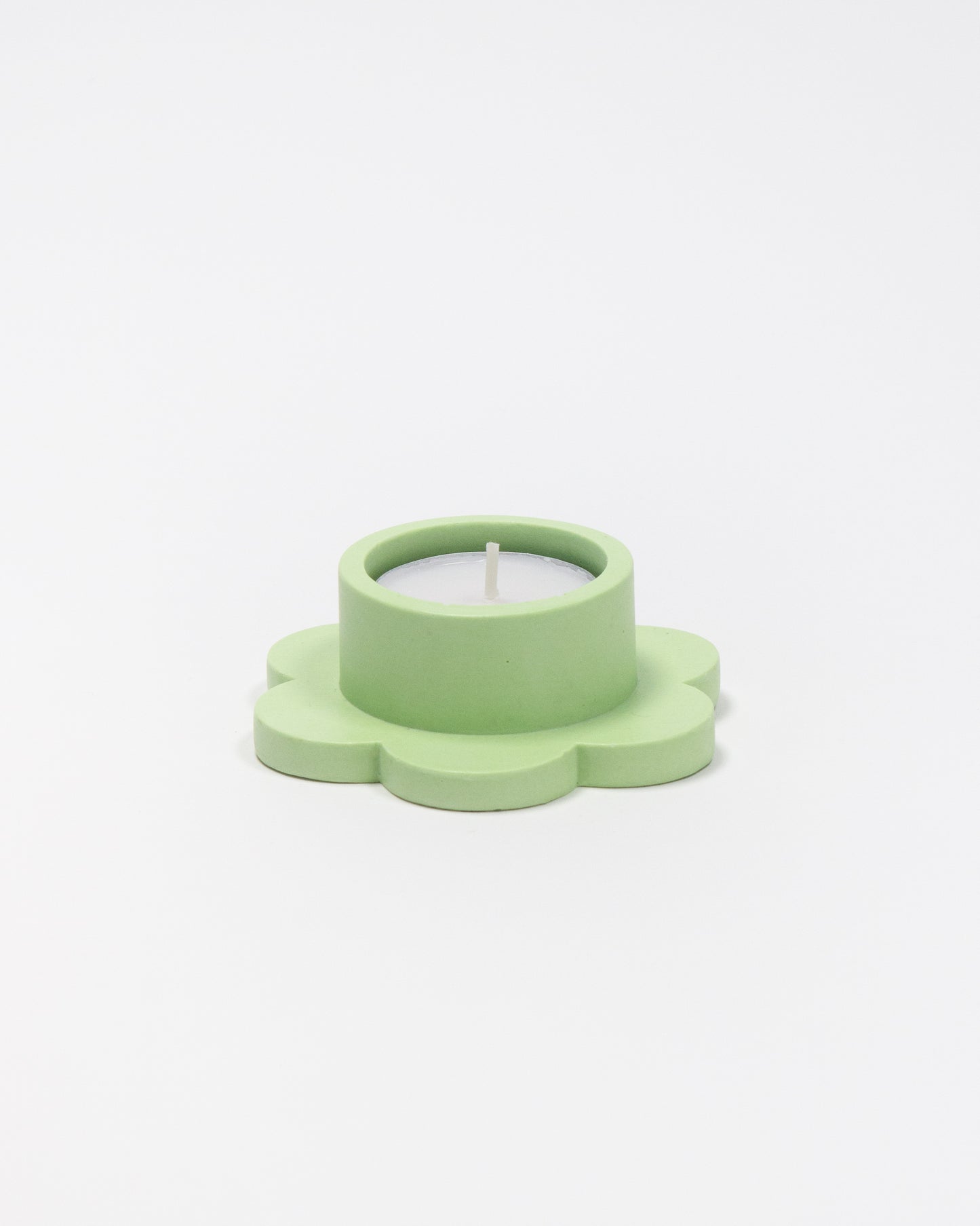 Bougeoir plat en forme de fleur