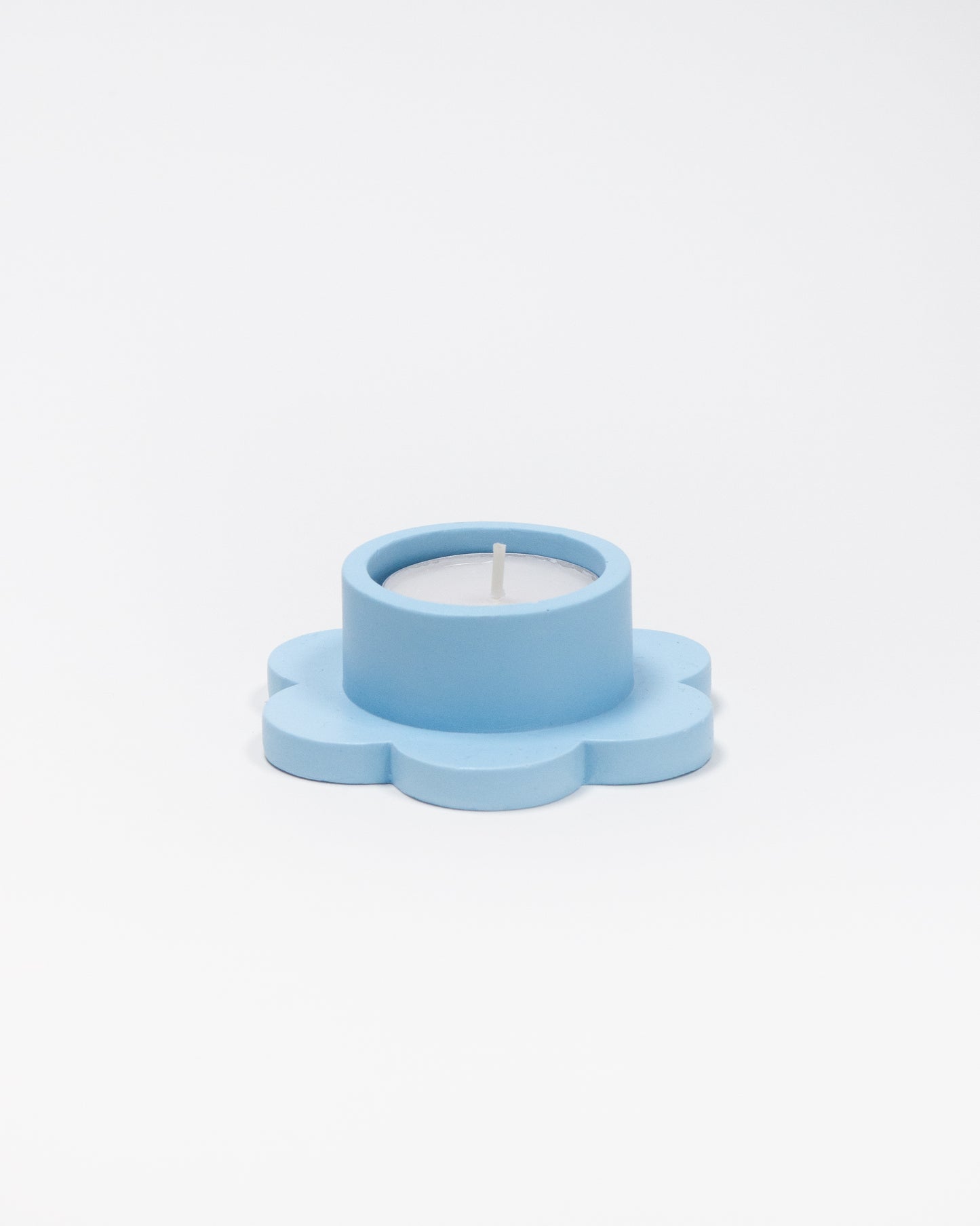 Bougeoir plat en forme de fleur