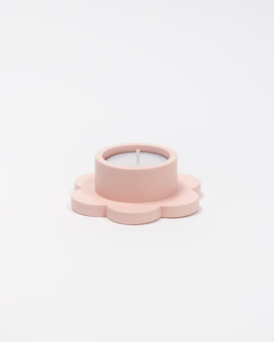 Bougeoir plat en forme de fleur